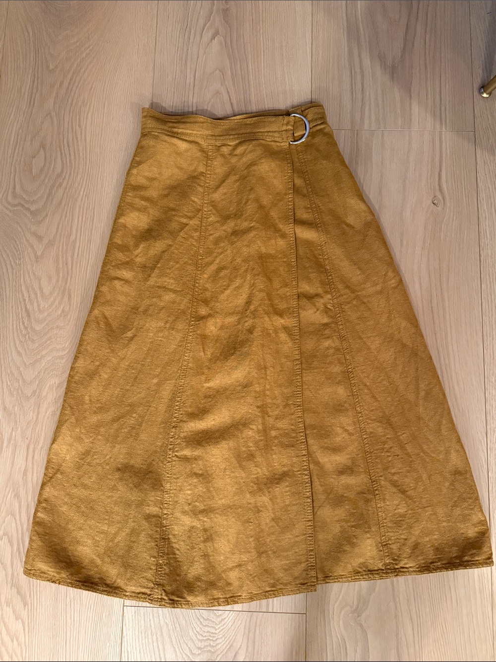 Zara  Mustard Wrap Skirt with D-Ring
